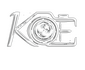 Logo des Fotografen Kristof Ewert mit einer Kamera als Symbol, in der die Initialen K und E integriert sind, getrennt durch ein Kameraobjektiv, in weißer Schrift.